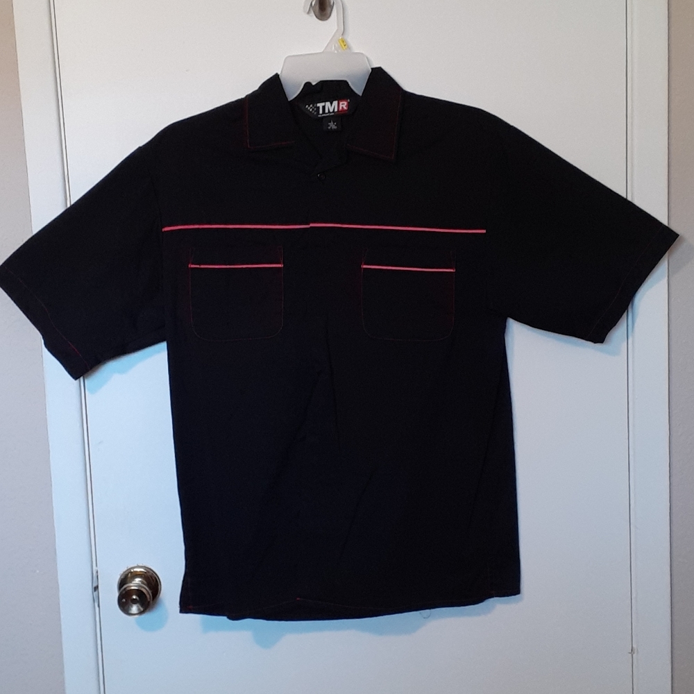Tri-Mountain Raceware pit crew shirt.